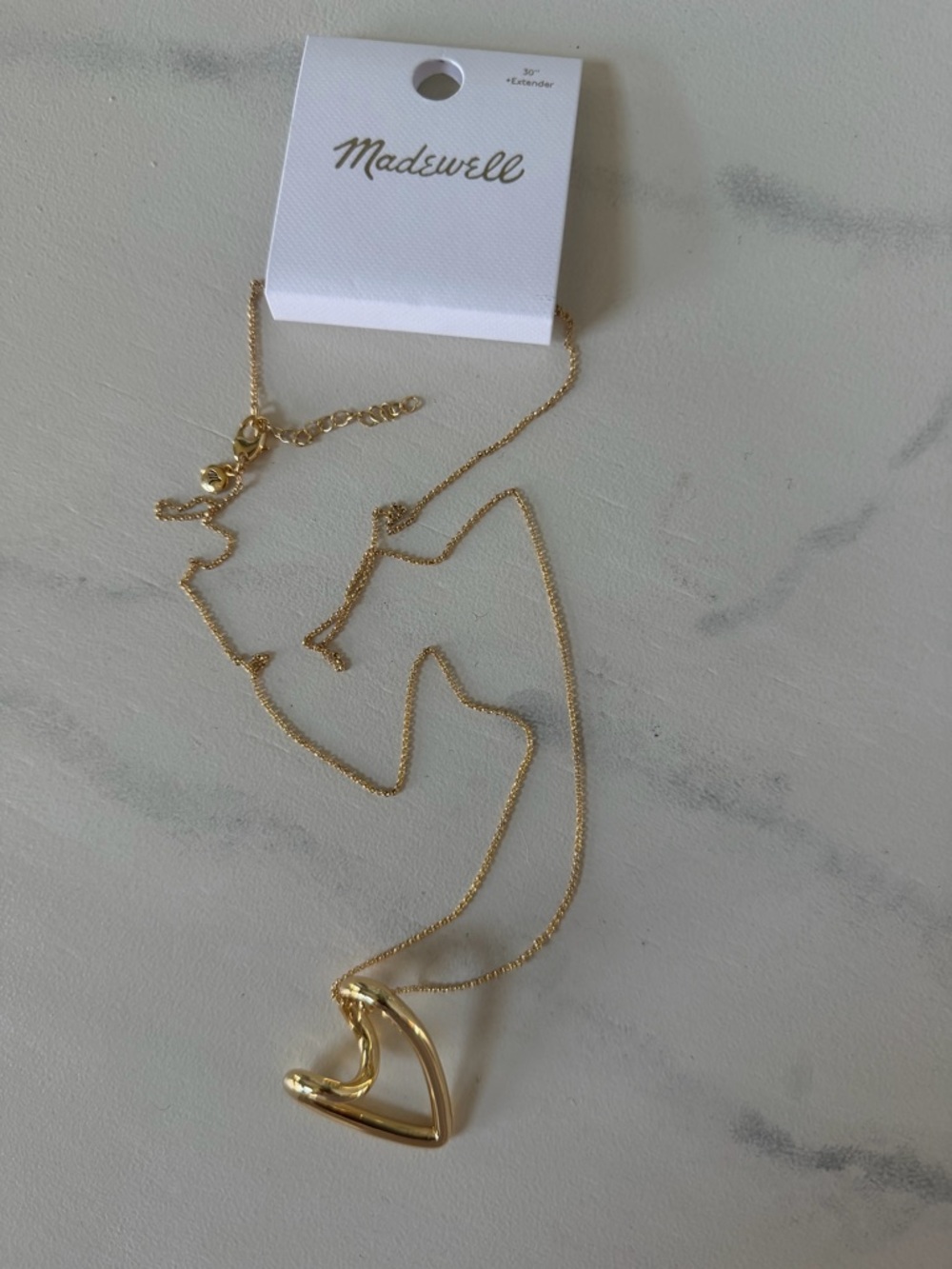 NWT Madewell Looped Heart Pendant Necklace - Picture 4 of 5
